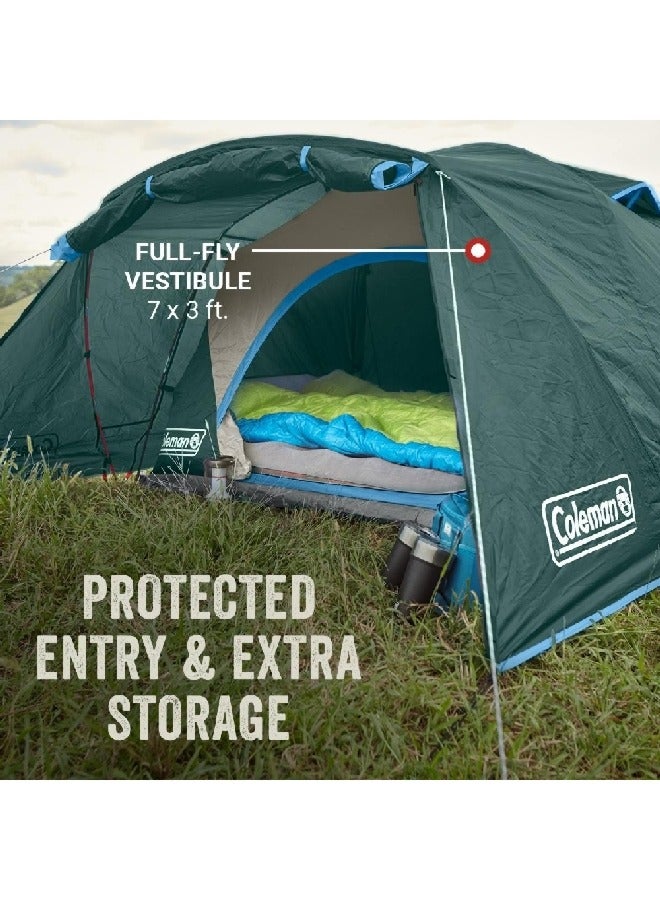 كولمان 2000037514 4 x 5 x 7 قدم كولمان سكاي دوم خيمة لشخصين مع مدخل حاجز كامل للأمطار ايفرجرين - Image 4