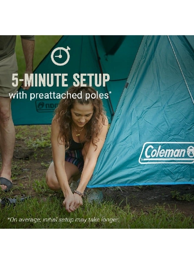 كولمان 2000037514 4 x 5 x 7 قدم كولمان سكاي دوم خيمة لشخصين مع مدخل حاجز كامل للأمطار ايفرجرين - Image 5