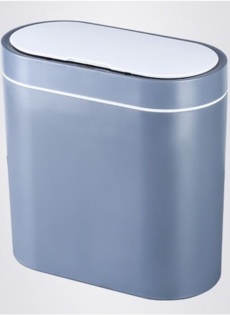 Generic Bathroom Trash Can 8L Waterproof Motion Sensor Small Bathroom Trash Can with Lid Slim Plastic Narrow Bedroom Garbage Can  - Image 3
