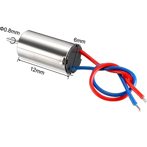 Pen 6x12mm Coreless Micro DC Motor 1.5-3.7V 40000RPM Micro Motor for Airplane Model RC Toys - (10 Pcs) - Image 4