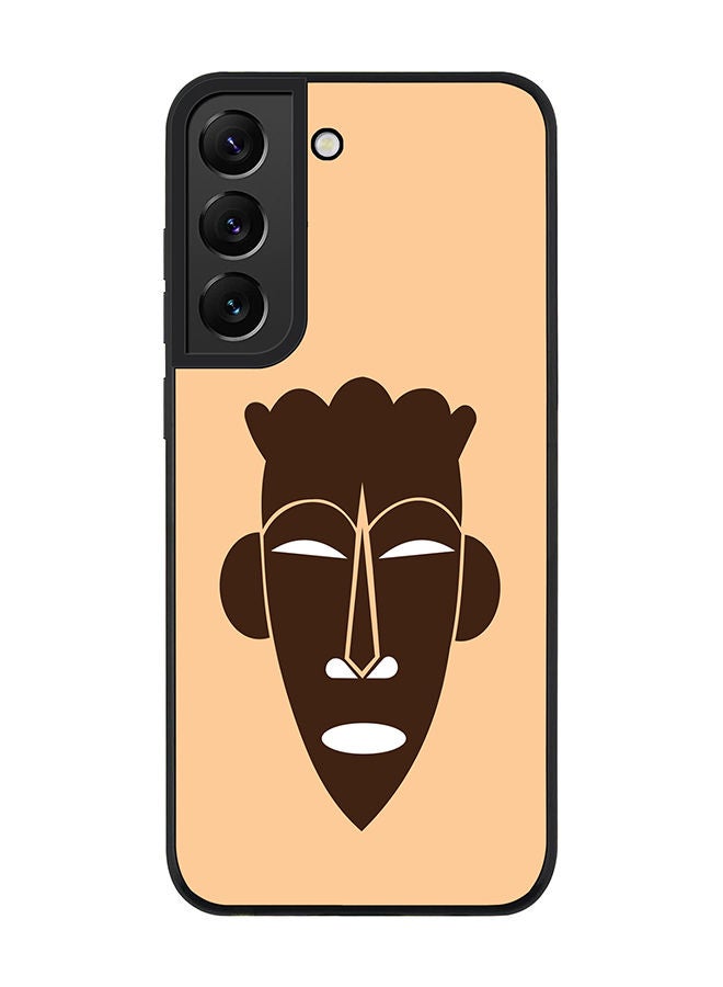 Stylizedd Rugged Black edge case for Samsung Galaxy S21 5G Slim fit Soft Case Flexible Rubber Edges Anti Drop TPU Gel Thin Cover - Tribal Mask - Image 1