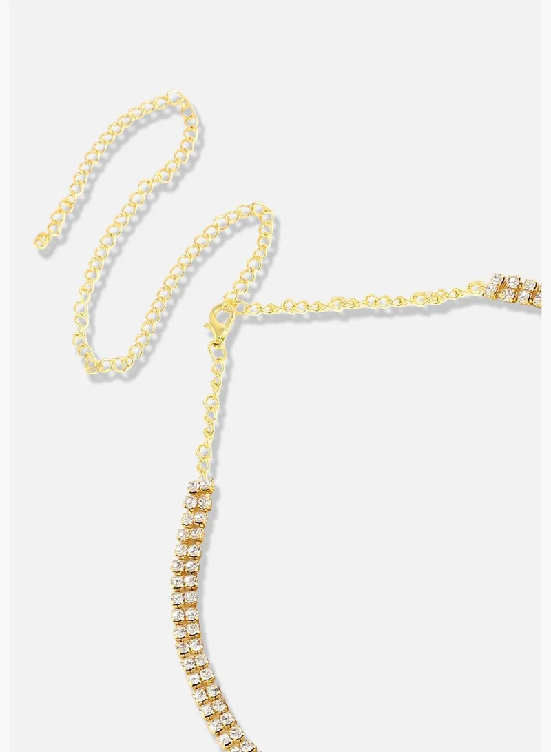 SOHI Silver Plated Designer Party Necklace For Women