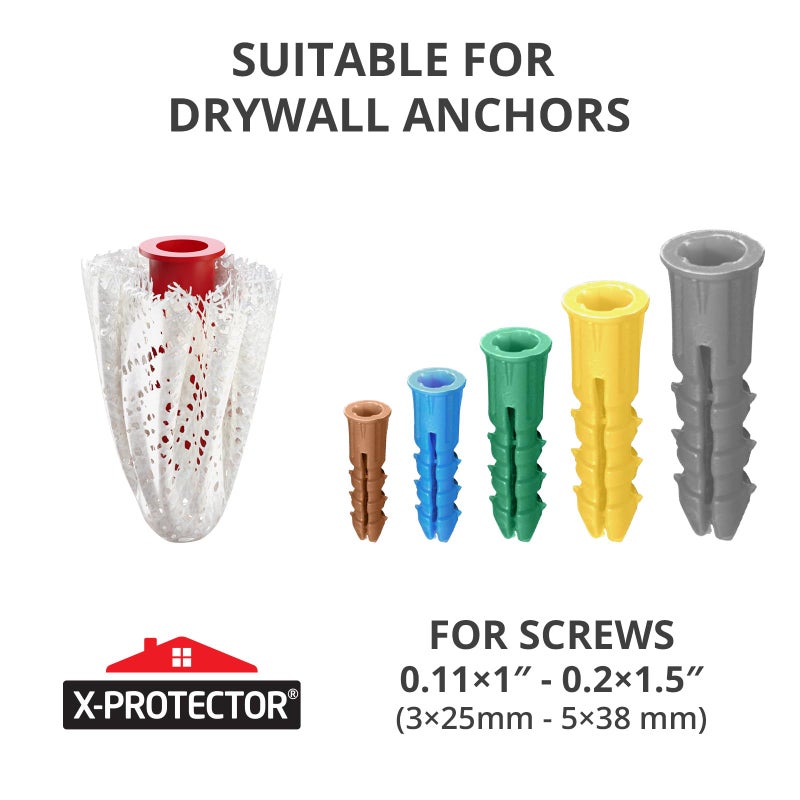 X-Protector Patches for Anchors - 20 PCS Set of 2 Sizes - Loose Wall Anchor Fix Pad - Dry Wall Anchor Repair Pads - Plaster Wall Anchors - Wall Anchors Repair Patches to Keep Them in Place! - Image 5