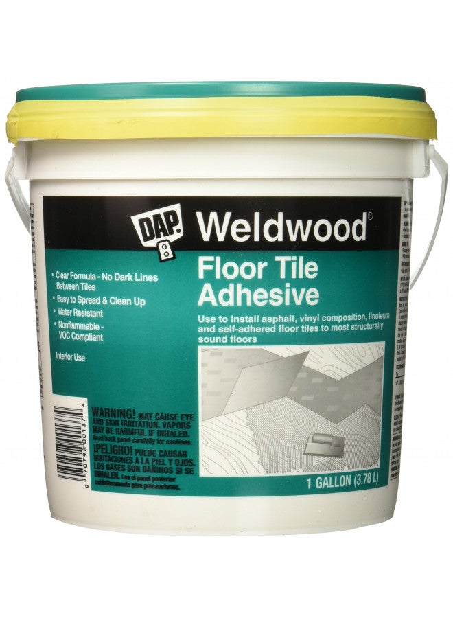 DAP 7079800137 Floor Tile Adhesive Gal Raw Building Material, 1 gal, Clear - Image 1
