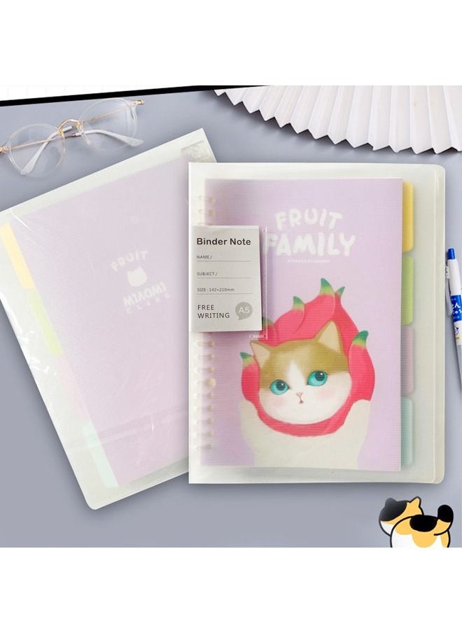 A5 Planners  PP Spiral Notebook School Diary Loose Leaf Notebooks