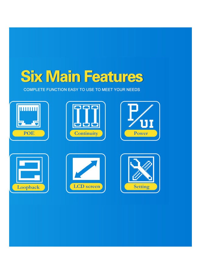 NF-488 Multi-functional LCD Network Cable Tester Grey 22.5 x 4 x 11cm - Image 3