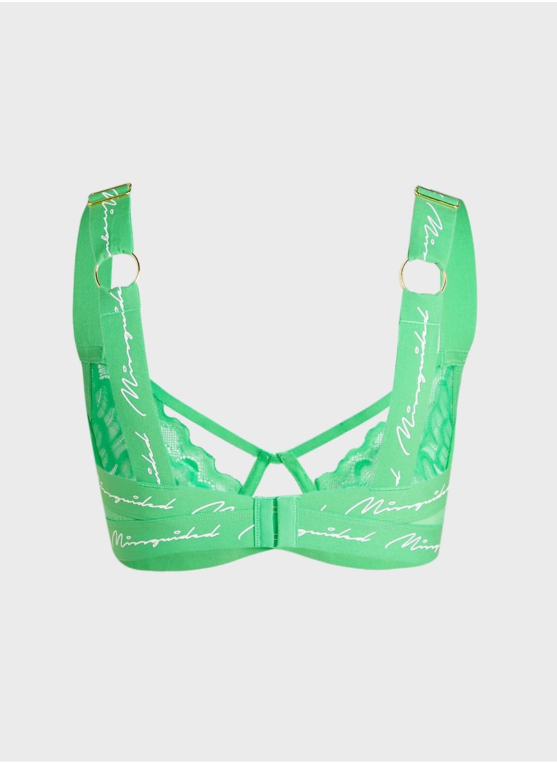 Missguided - Cut Out Lace Detail Bra - Image 1