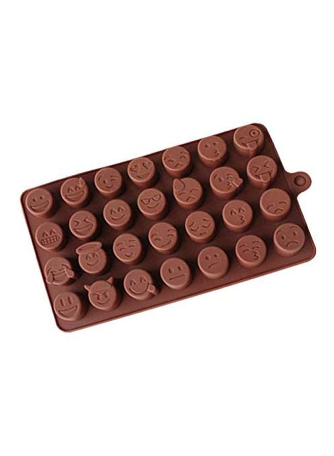 NIBEMINENT Face Emoji Silicone Mould Brown 10.8x19.8x18.3centimeter