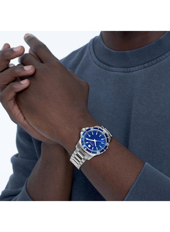MOVADO BOLD Movado Series 800 Men's Watch with Blue Dial and Steel Case 2600137 - Image 4