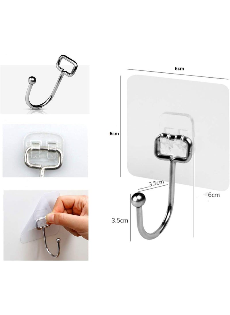 MORGHULIS MORGHULIS Adhesive Wall Mount Heavy Duty Metal Wall Hook 5kg Clear  - Image 3