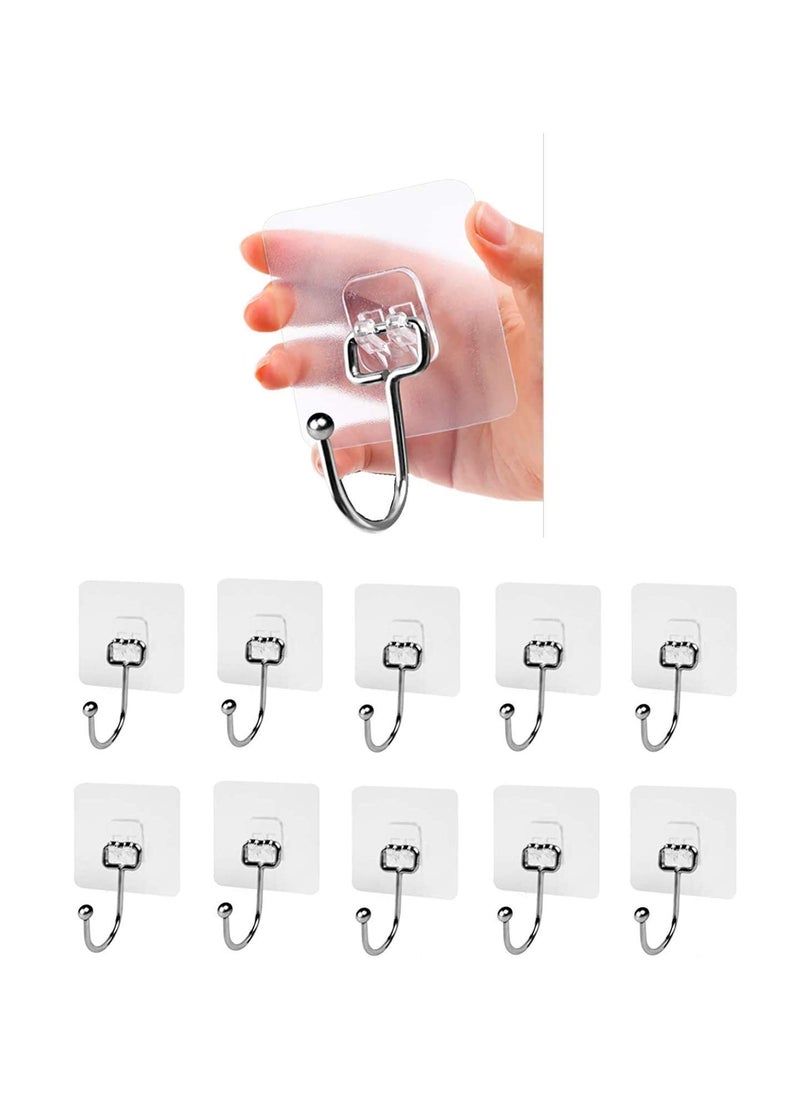 MORGHULIS MORGHULIS Adhesive Wall Mount Heavy Duty Metal Wall Hook 5kg Clear  - Image 1