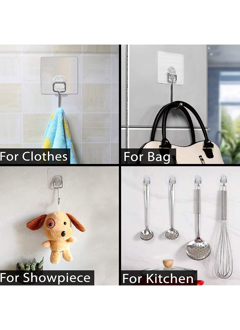 MORGHULIS MORGHULIS Adhesive Wall Mount Heavy Duty Metal Wall Hook 5kg Clear  - Image 5