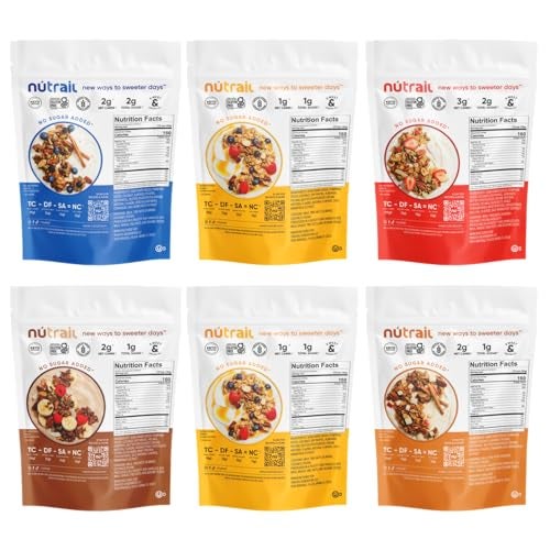 NuTrail Nut Granola, Variety Pack, No Sugar Added, Gluten Free, Grain Free, Keto, Low Carb, Healthy Breakfast Cereal 8 oz. 6 Count - Image 2
