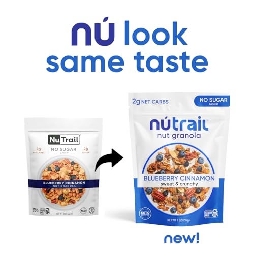 NuTrail Nut Granola, Variety Pack, No Sugar Added, Gluten Free, Grain Free, Keto, Low Carb, Healthy Breakfast Cereal 8 oz. 6 Count - Image 3