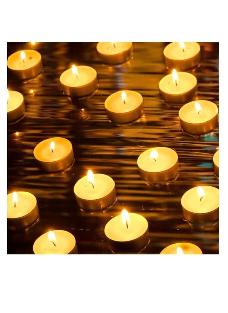 Generic Tea Lights Candles 4 Hour Long Burning Tealight Candles Unscented White 50 Pack  - Image 2