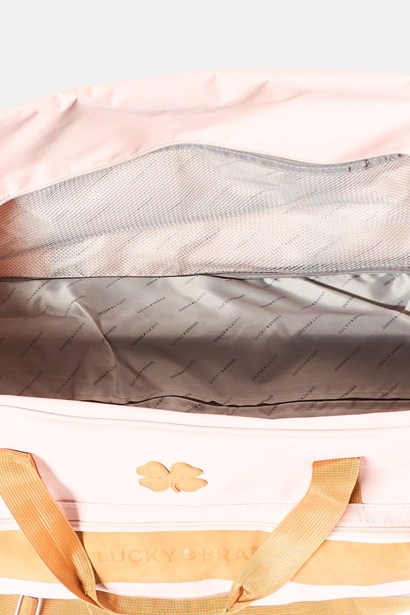 LUCKY BRAND Women Brand Logo Rolling Duffle Bag, Pastel Pink - Image 4