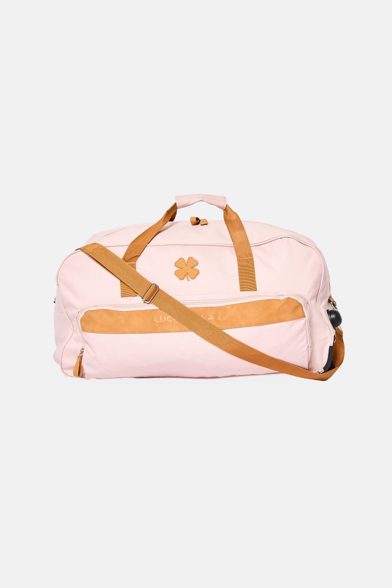 LUCKY BRAND Women Brand Logo Rolling Duffle Bag, Pastel Pink - Image 1