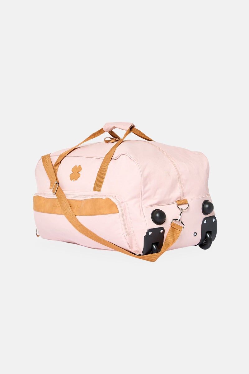 LUCKY BRAND Women Brand Logo Rolling Duffle Bag, Pastel Pink - Image 3