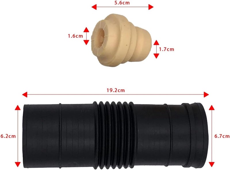 QASULER Car Rear Shock Absorber Buffer Rubber Boot Set - Image 2