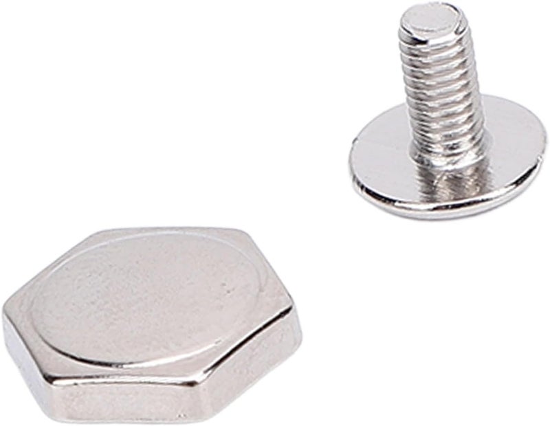All-round applied quality 50 Sets 10mm Hex Rivets and Studs Heavy Duty Zinc Alloy Metal Binding Slotted Round Head Screw Kit for Leather Craft Clothing Decoration and Repair (Silver) Indoor outdoor use All climate suitability Fine polished finish Nationwide delivery Occasional & permanent usable Multi-style matching design Wide range usage design Spec upgraded improved quality Sand resistant Global simple assemble options Multi-market matching options Trendy flexible practical build Elegant practical design Hardened processed substance Ready goods scheduled ship Good ventilation Periodic restock local Global standard quality All environment compatible Transit damage prevent build Detachable clean Connectable modular Cost effective fine quality Backup reserve local stock - Image 5