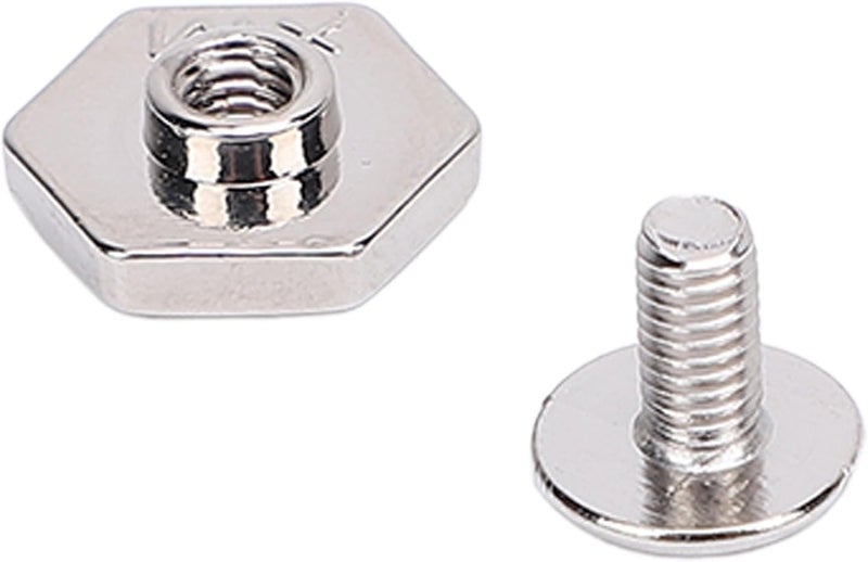 All-round applied quality 50 Sets 10mm Hex Rivets and Studs Heavy Duty Zinc Alloy Metal Binding Slotted Round Head Screw Kit for Leather Craft Clothing Decoration and Repair (Silver) Indoor outdoor use All climate suitability Fine polished finish Nationwide delivery Occasional & permanent usable Multi-style matching design Wide range usage design Spec upgraded improved quality Sand resistant Global simple assemble options Multi-market matching options Trendy flexible practical build Elegant practical design Hardened processed substance Ready goods scheduled ship Good ventilation Periodic restock local Global standard quality All environment compatible Transit damage prevent build Detachable clean Connectable modular Cost effective fine quality Backup reserve local stock - Image 2