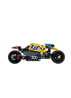 FUSIONPULSE FusionPulse Toy Stunt Bike 3419 – Technic Pullback Building Set (140 Pieces) 