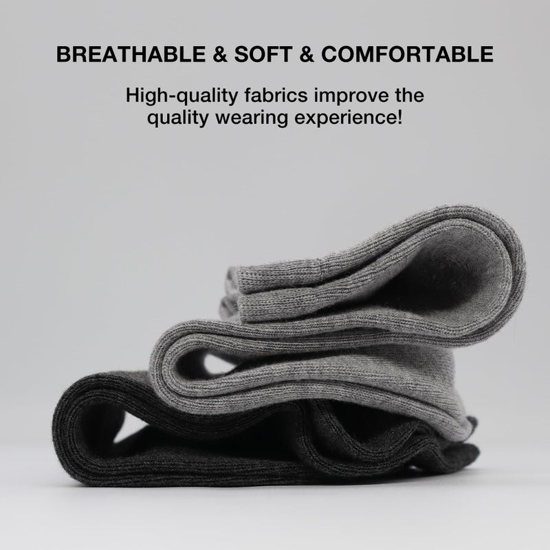 SERISIMPLE Thin Viscose Bamboo Low Cut Ankle Socks Men Thin Breathable Sock Comfort Cool Softy Sock 5 Paris(Large, Light grey) - Image 3