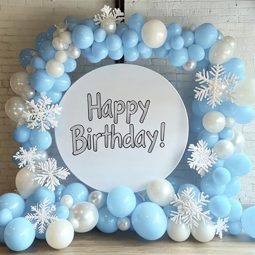 RUBFAC 87pcs Pastel Blue Balloons Different Sizes 18 12 10 5 Inches for Garland Arch, Premium Blue Latex Balloons for Birthday Wedding Baby Shower Bridal Shower Party Decorations - Image 5