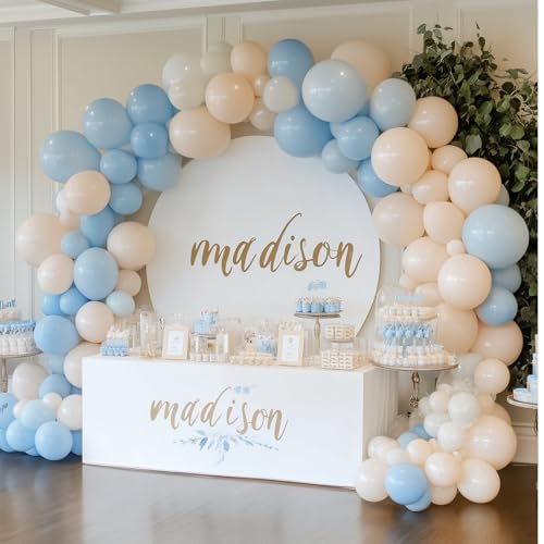 RUBFAC 87pcs Pastel Blue Balloons Different Sizes 18 12 10 5 Inches for Garland Arch, Premium Blue Latex Balloons for Birthday Wedding Baby Shower Bridal Shower Party Decorations - Image 4