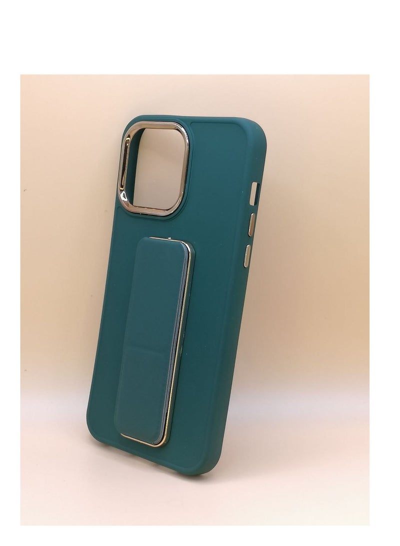 2B iPhone 14 Pro Max case with golden edges with a shock-resistant hand grip and non-slip camera protection - Image 1