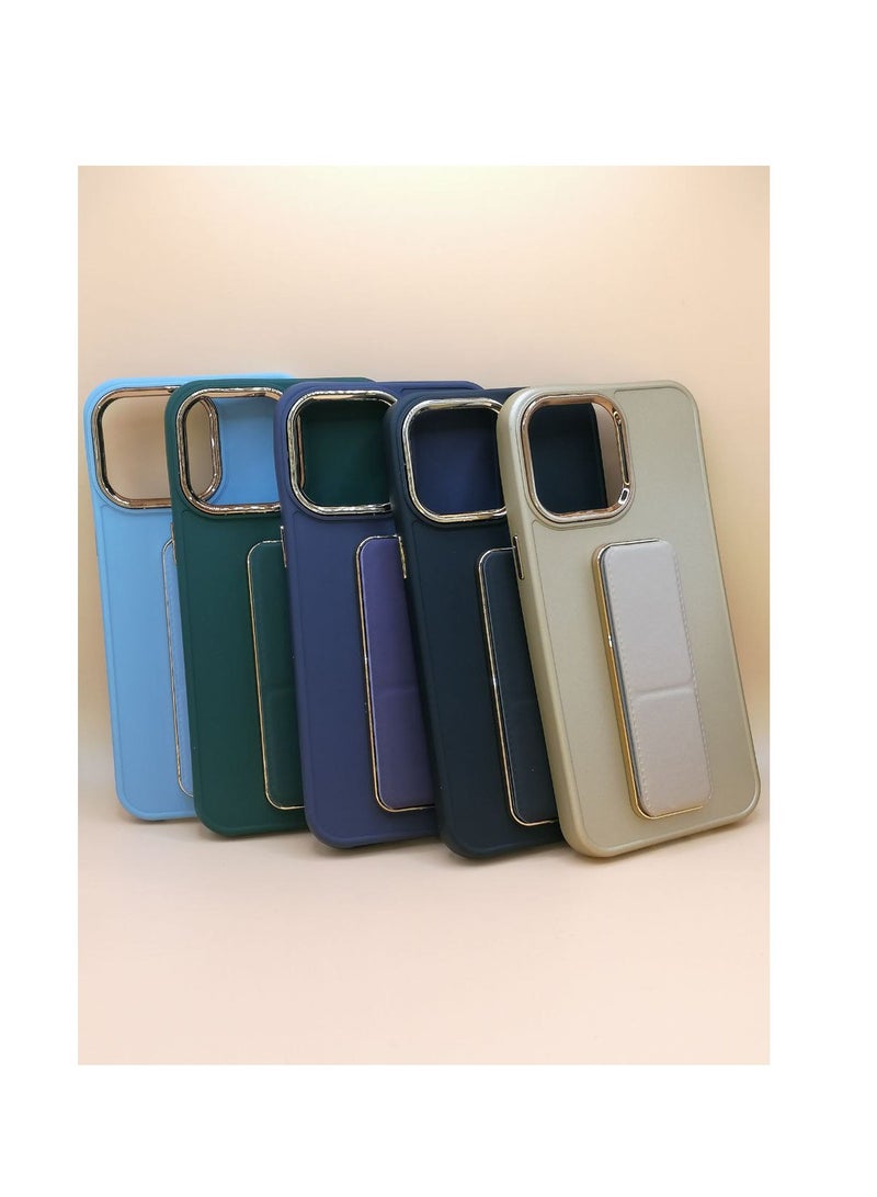 2B iPhone 14 Pro Max case with golden edges with a shock-resistant hand grip and non-slip camera protection - Image 5