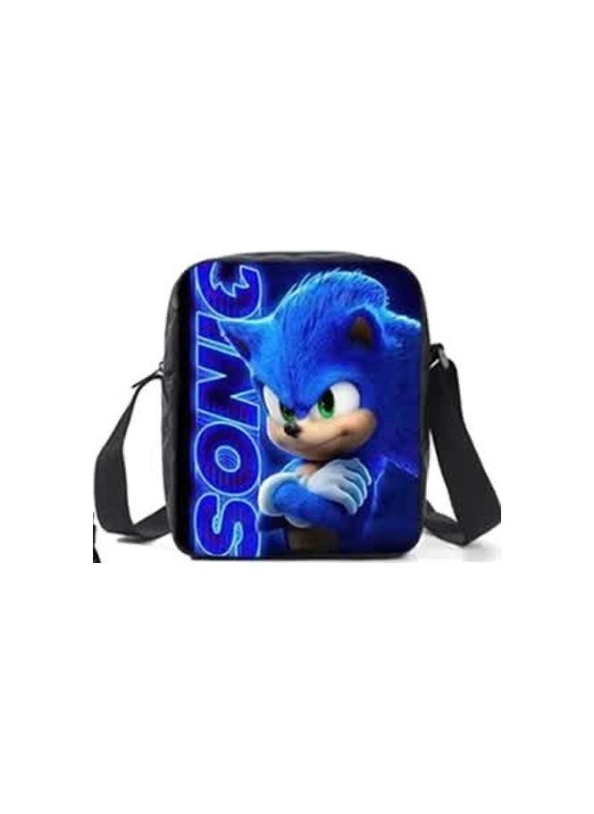 Generic - Hot-selling Sonic backpack Sonic primary school student schoolbag lunch bag pencil bag three-piece set,Type A - Three-piece set - Image 1