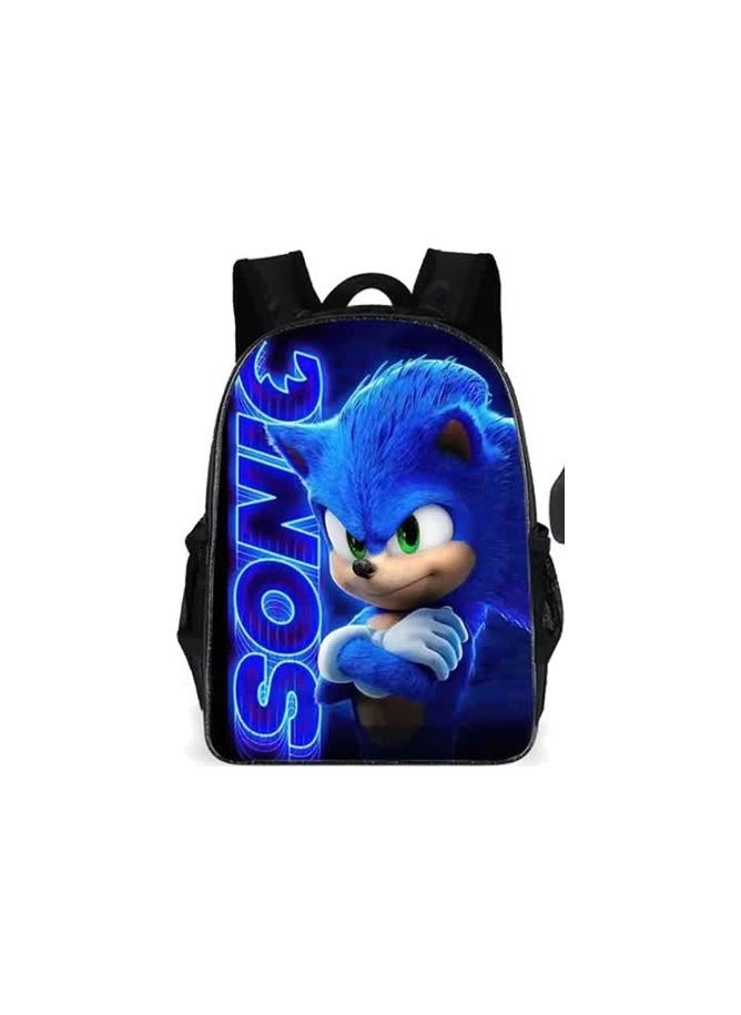 Generic - Hot-selling Sonic backpack Sonic primary school student schoolbag lunch bag pencil bag three-piece set,Type A - Three-piece set - Image 1