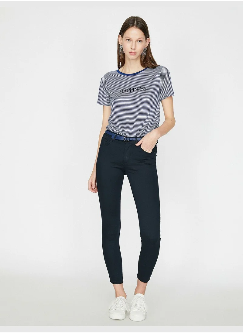 KOTON Belt Detailed Trousers