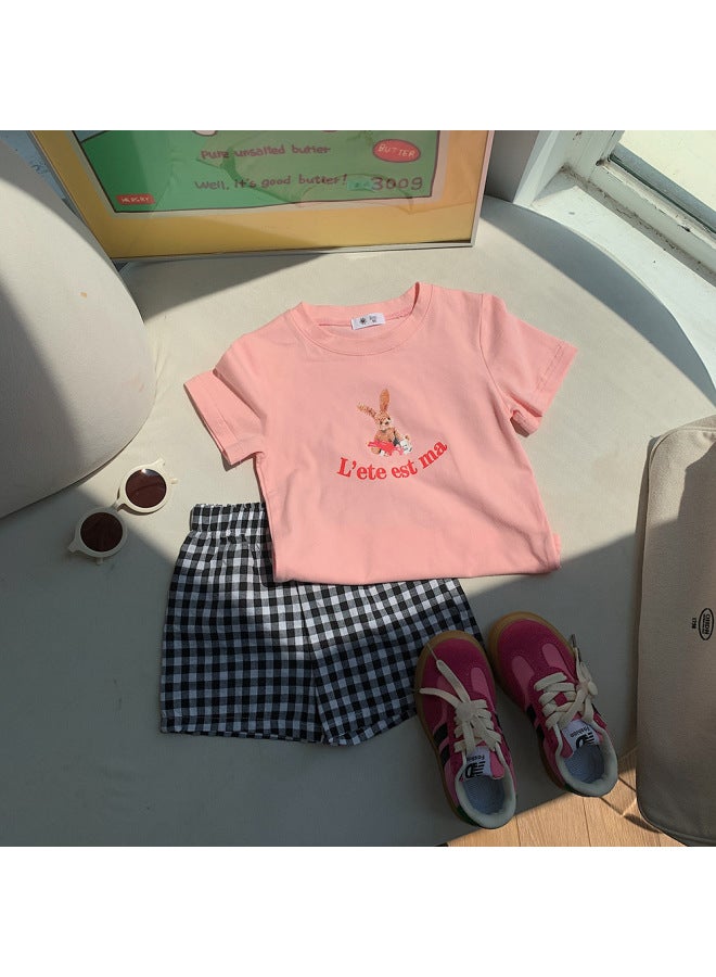Fengtaiyuan Korean Style Kidsren's Clothing Summer Kidsren's T-shirts For Boys And Girls Cartoon Short-sleeved Baby Clothes Bottoming Sweatshirts