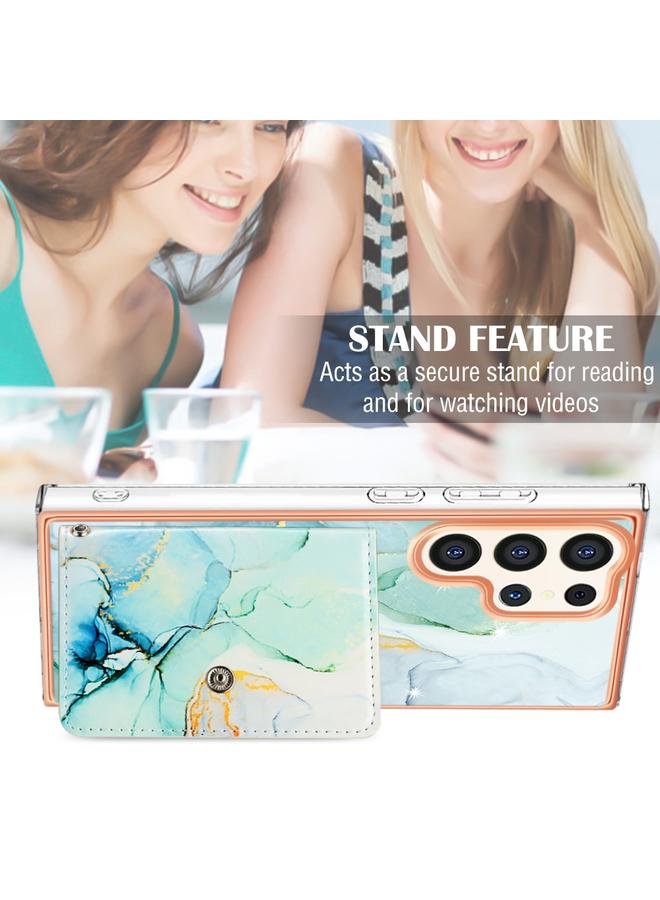 اس-توب جراب لهاتف Samsung Galaxy S24 Ultra 5G بنمط رخامي وفتحة بطاقة IMD - Image 5