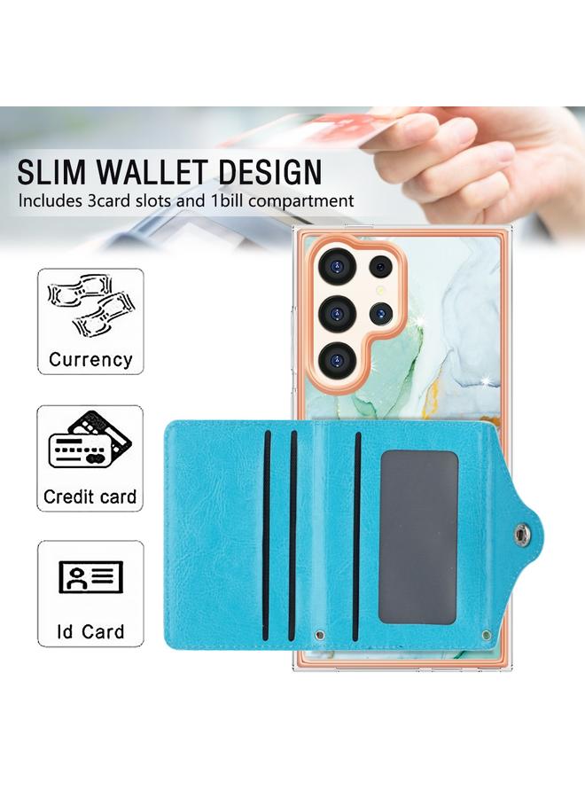 اس-توب جراب لهاتف Samsung Galaxy S24 Ultra 5G بنمط رخامي وفتحة بطاقة IMD - Image 4