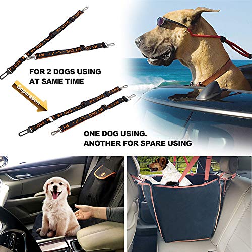 Enkarl Dog Car Seat Cover, Convertible Dog Hammock Scratchproof Pet Car Seat Cover with Mesh Window, Storage Bag and Seat Belts, Durable Nonslip Dog Seat Cover for Cars Trucks SUVs (Black) - Image 4