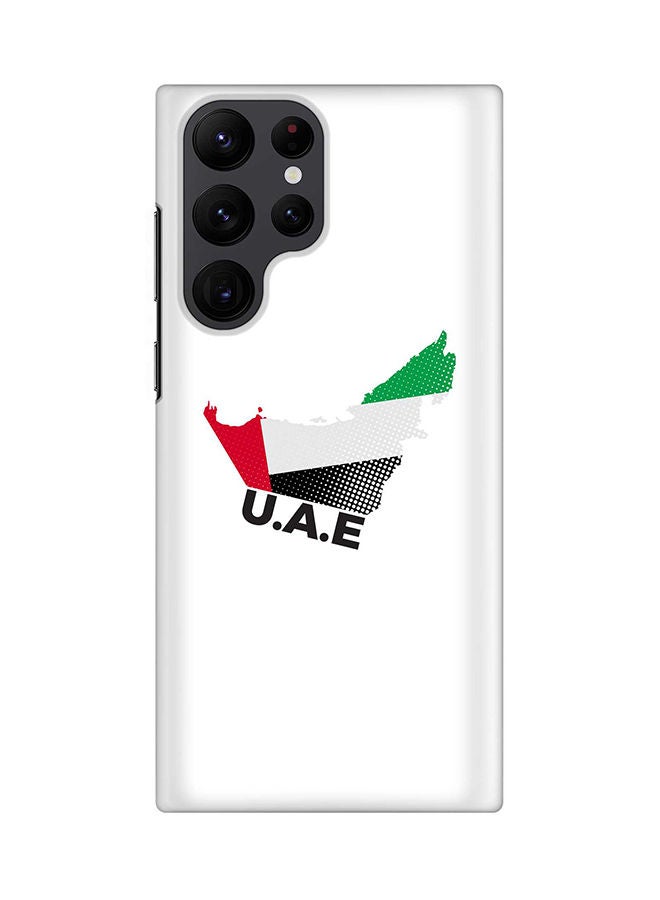Stylizedd Case for Samsung Galaxy S22 Ultra 5G Snap Case Slim Snap Classic Series Shield Matte Finish Print - UAE Map - Image 1
