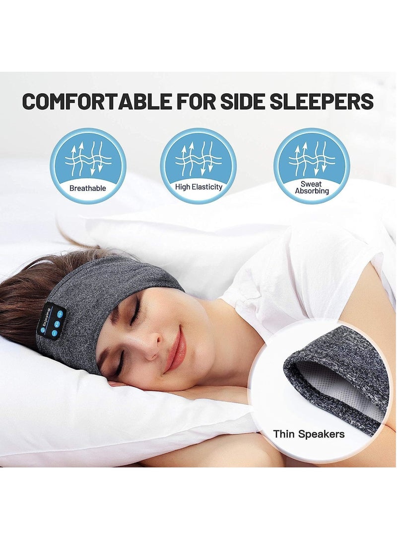 Arabest Sleep Headphones Wireless, Bluetooth Sports Headband Headphones with Ultra-Thin HD Stereo Speakers Perfect for Sleeping, Workout, Jogging, Yoga, Insomnia, Air Travel, Meditation, Grey - Image 2
