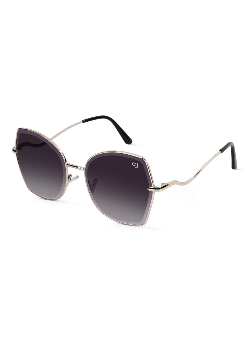 Woggles Latest & Stylish UV Protected Black Oversized Sunglasses for Women