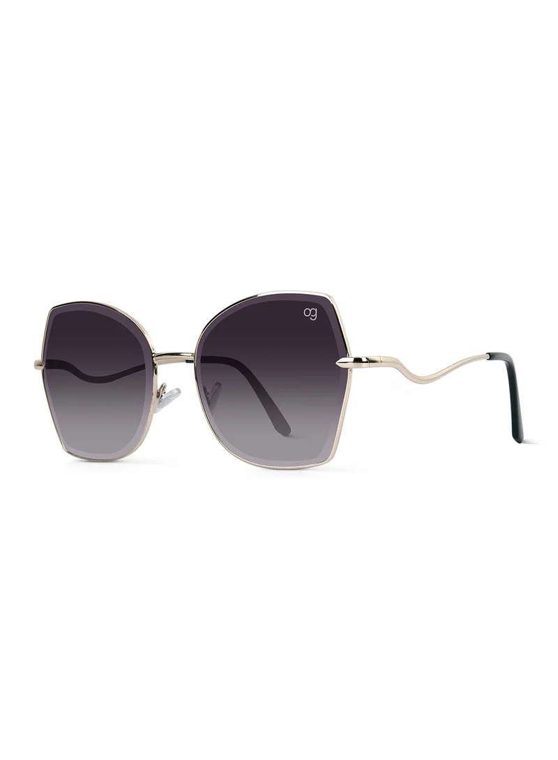 Woggles Latest & Stylish UV Protected Black Oversized Sunglasses for Women