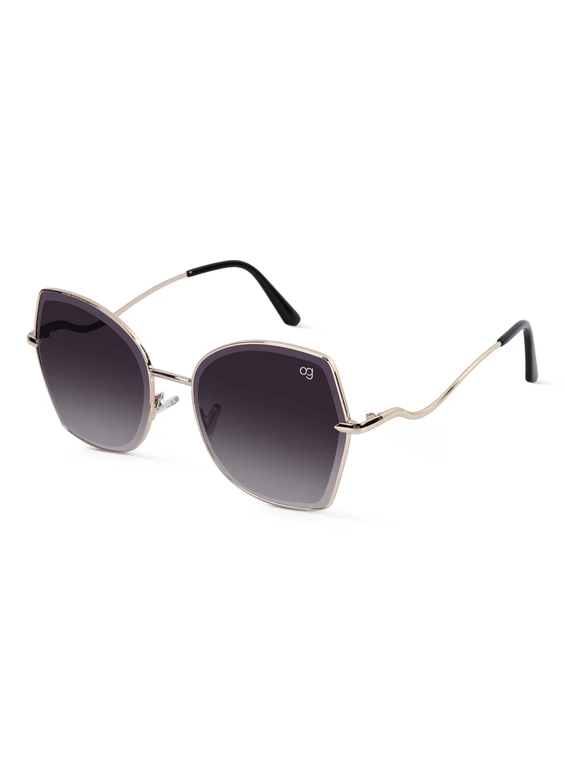 Woggles Latest & Stylish UV Protected Black Oversized Sunglasses for Women