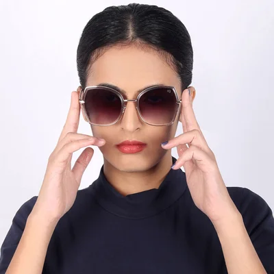 Woggles Latest & Stylish UV Protected Black Oversized Sunglasses for Women