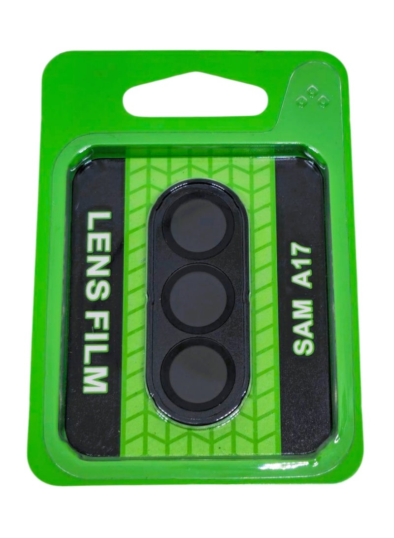 Samsung Galaxy A17 Camera Lens Protector Tempered Glass Screen Protector HD [Full Coverage][Anti-Scratch] Drop Protection Ultra Clear/Thin Lens Case - Black - Image 1