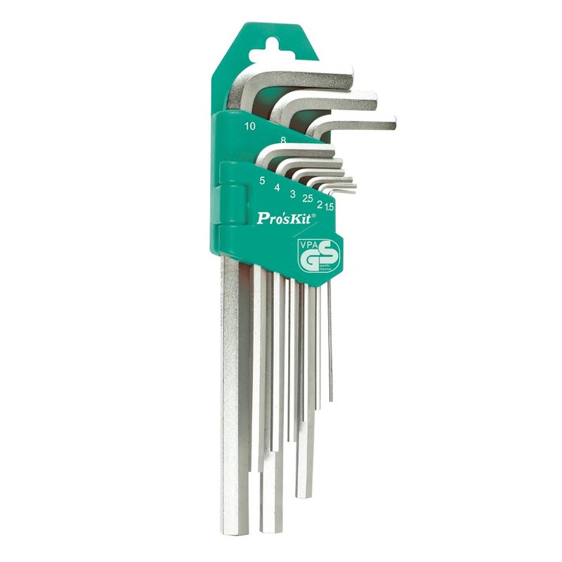 Proskit HW129 9Pcs Long Arm Hex Key Set 152253456810mm