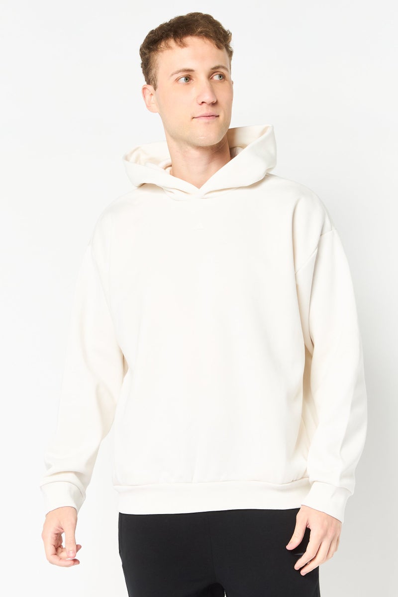 Adidas Men Sportswear Fit Long Sleeve Outdoor Hoodies, White - Image 1