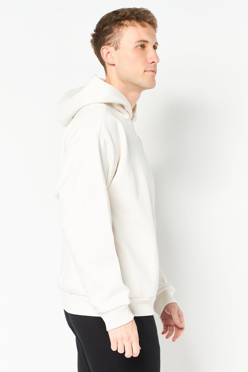 Adidas Men Sportswear Fit Long Sleeve Outdoor Hoodies, White - Image 3