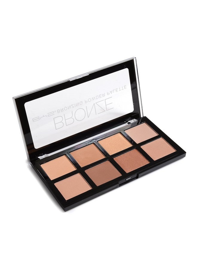 BYS Bronzing Powder Palette 8 Color Shades Bronze Contour Sculpt Highlight Makeup Set Matte & Shimmer Finish - Image 4
