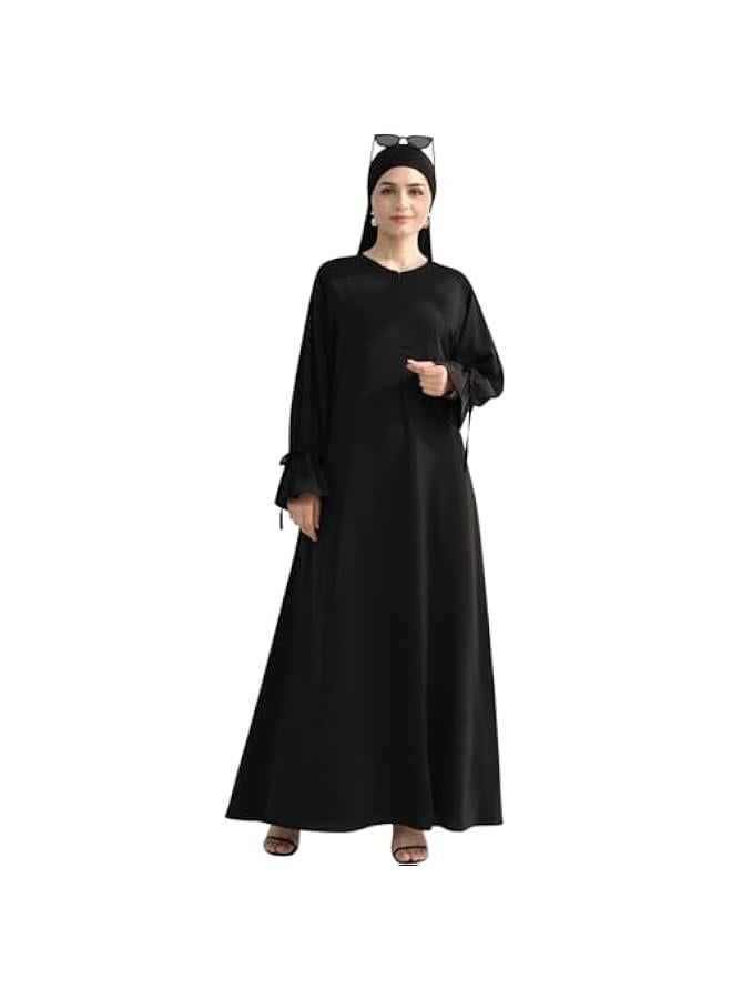 Arabest Women's Muslim Kaftan Abaya Dress Eid Prayer Dress for Women Islamic Daily Dress Smooth Flowy Muslim Women Clothes - Image 1